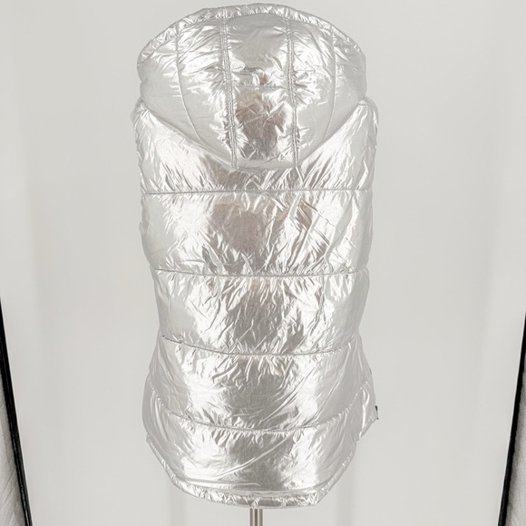 Michael Kors Silver Puffer Vest - Picture 7 of 7
